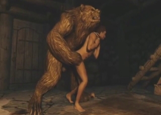 Bear tearing his gay asshole apart in 3D zoo